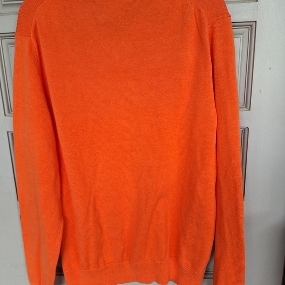 Men's Amazon Essentials SzM Primary Orange Long Sleeves V Neck New W Tags - Picture 2 of 11